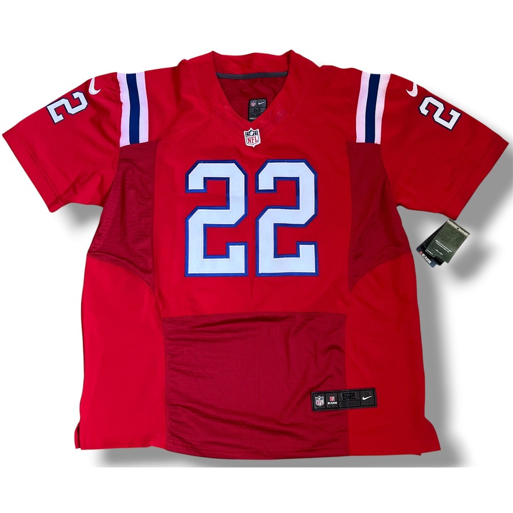 Nike Stevan Ridley New England Patriots Jersey Red On Field Men Size 52 NFL New